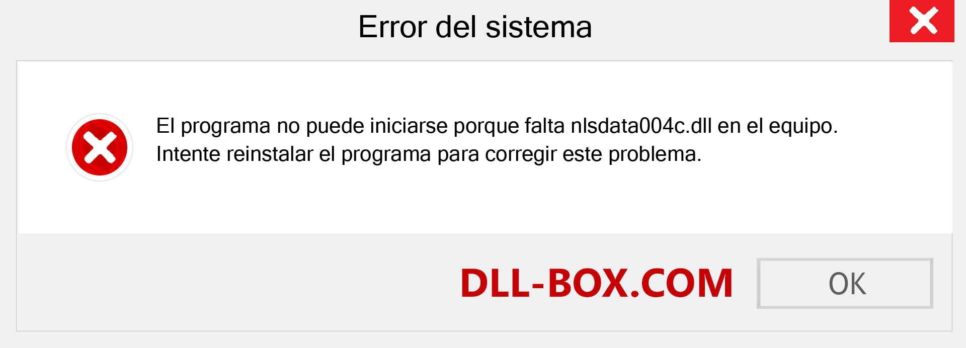 ¿Falta el archivo nlsdata004c.dll ?. Descargar para Windows 7, 8, 10 - Corregir nlsdata004c dll Missing Error en Windows, fotos, imágenes