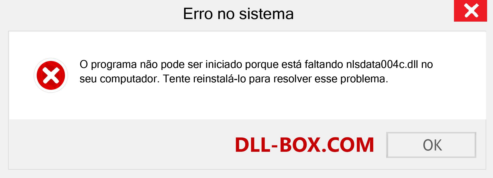 Arquivo nlsdata004c.dll ausente ?. Download para Windows 7, 8, 10 - Correção de erro ausente nlsdata004c dll no Windows, fotos, imagens